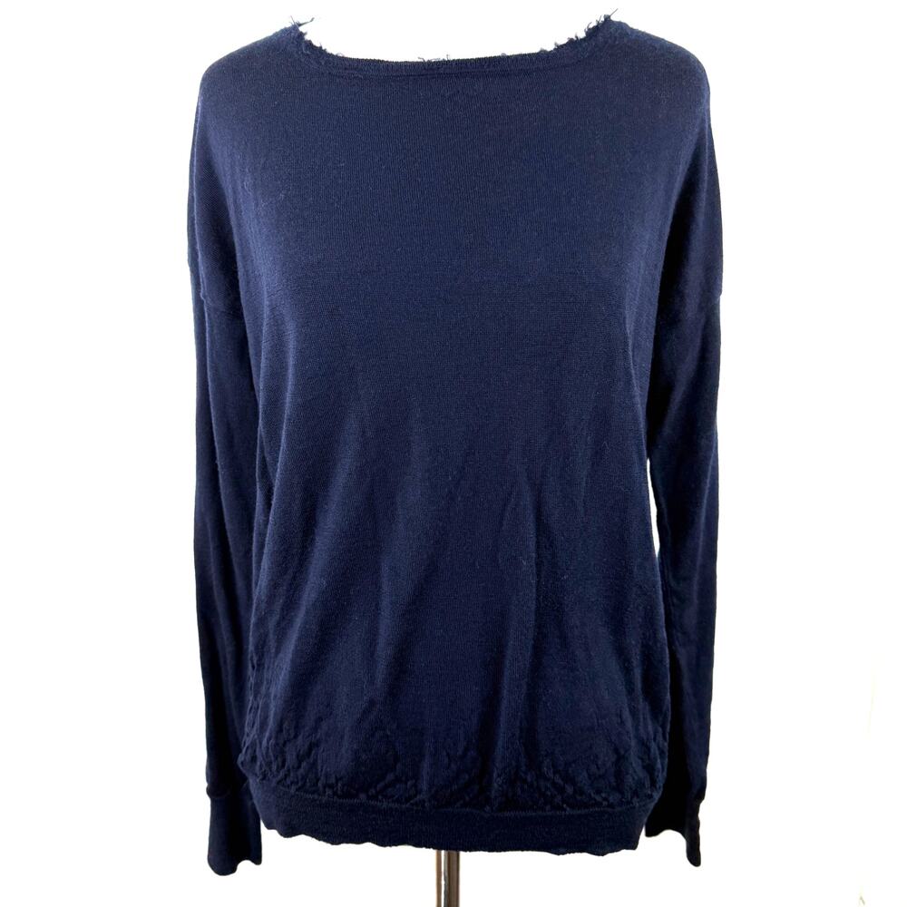 Charli Women's Blue Extra Fine Merino Wool Sweater Size Small